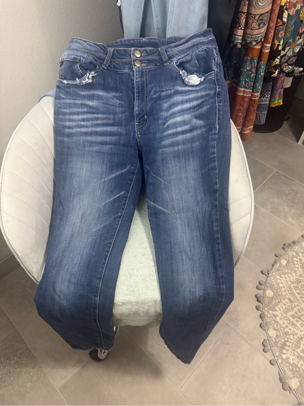 KanCan Medium Wash High-Rise Distressed Jeans